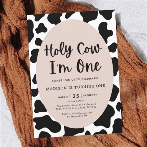 See more ideas about <b>cow</b> birthday parties, <b>cow</b> birthday, first birthday themes. . Holy cow im one invitations